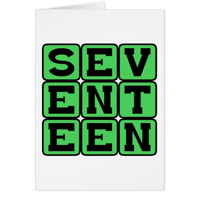 zeventien, nummer 17 (Voorkant)