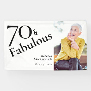 Zeventig 70 & Fabulous Moderne 70ste Verjaardagsfe Spandoek