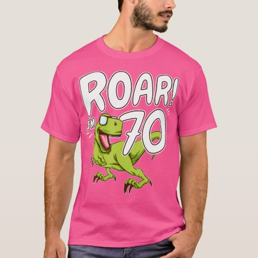 Zeventig 70e verjaardag van de 70-jarige dinosauru t-shirt (Voorkant)