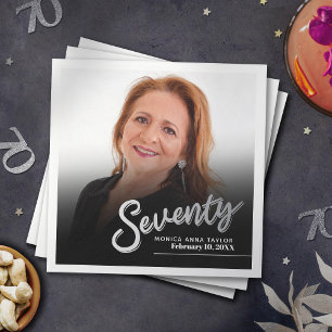 Zeventig 70ste verjaardag aangepaste foto script z servet