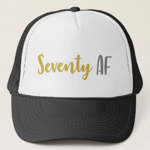 Zeventig AF Funny 70th Birthday Gift Trucker Pet