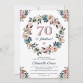 Zeventig en Fabulous Chic Lady 70th Verjaardagsfee Kaart (Voorkant)