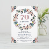 Zeventig en Fabulous Chic Lady 70th Verjaardagsfee Kaart (Staand voorkant)