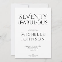 Zeventig en Fabulous Minimaal 70ste Verjaardagsfee
