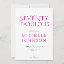 Zeventig en Fabulous Minimaal 70ste Verjaardagsfee