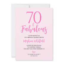 Zeventig en Fabulous Roze 70ste Verjaardag