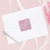 Zeventig en Fabulous Roze Glitter Script Embleem Vierkante Sticker