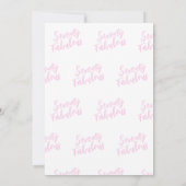 Zeventig en Fabulous Roze Script Verjaardag Kaart (Achterkant)