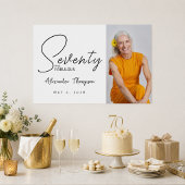 Zeventig en Fabulous Script 70ste verjaardagsfeest Poster
