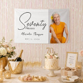 Zeventig en Fabulous Script 70ste verjaardagsfeest Spandoek