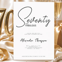 Zeventig en Fabulous Script 70ste verpartij
