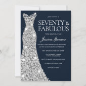 Zeventig en verbazingwekkend!! Silver Gown 70th Bi Kaart