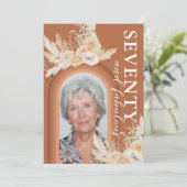 Zeventig en verbluffend verbrand Sinaasappel Boho Kaart (Staand voorkant)