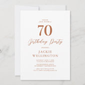 Zeventig en verbluffend verbrand Sinaasappel Boho Kaart (Achterkant)