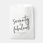 Zeventig & Fabulous Minimaal 70ste Verjaardagsfees Bedankzakje (Voorkant)