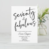 Zeventig & Fabulous Minimaal 70ste Verjaardagsfees Kaart (Staand voorkant)