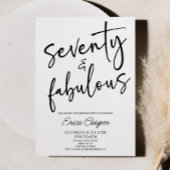 Zeventig & Fabulous Minimaal 70ste Verjaardagsfees Kaart
