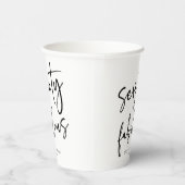 Zeventig & Fabulous Minimaal 70ste Verjaardagsfees Papieren Bekers (Rechts)