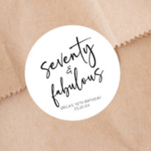 Zeventig & Fabulous Minimaal 70ste Verjaardagsfees