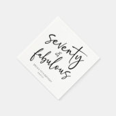 Zeventig & Fabulous Minimaal 70ste Verjaardagsfees Servet (Hoek)