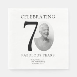 Zeventig fantastische jaren 70e verjaardag servet