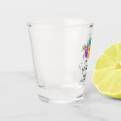 Zeventig' Helder & Mooi Bloemig 70ste Verjaardag Shot Glas (Links)