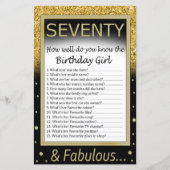 Zeventig Hoe goed ken je het verjaardagsmeisje? (Voorkant)