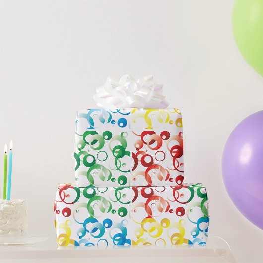 Zeventig kleuren en vormen die papier verpakken