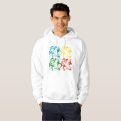 Zeventig kleuren en vormen Mannen kleding Hoodie (Voorkant volledig)