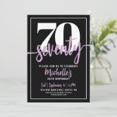 Zeventig moderne 70e verjaardag kaart (Staand voorkant)