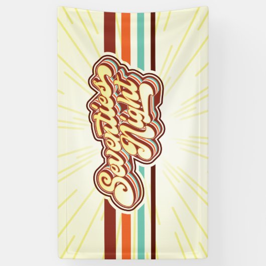 Zeventig nachtbanner spandoek (Verticaal)