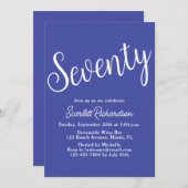 Zeventig Script Lavendel Paarse 70ste verjaardagsf Kaart (Voorkant / Achterkant)