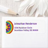 Zeventig Stijlregenboog en Sun Graphic Etiket (Insitu)