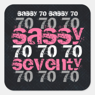 Zeventig zevenenzeventig zondag Zwarte Zilverroze  Vierkante Sticker