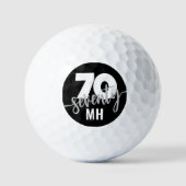 Zeventig Zwarte 70e Verjaardag Golfballen (Voorkant)