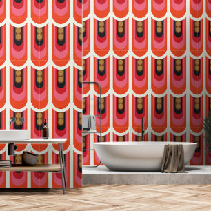 Zeventiger geometrisch behang