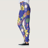 Zeventiger jaren Retro Big Floral Leggings (Links)
