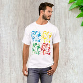 Zeventiger kleuren en vormen Mannen T-shirt