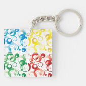 Zeventiger kleuren en vormen Sleutelhanger (Achterkant)