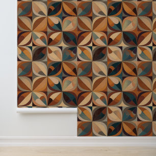 Zeventiger retro patroon behang
