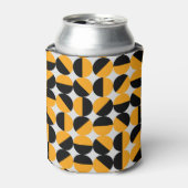 Zeventiger stijl, geometrische halve cirkels. blikjeskoeler (Blikje Voorkant)