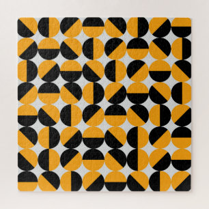 Zeventiger stijl, geometrische halve cirkels. legpuzzel
