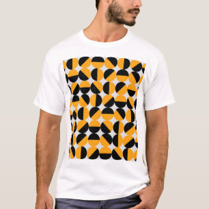 Zeventiger stijl, geometrische halve cirkels. t-shirt
