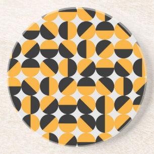 Zeventiger stijl, geometrische halve cirkels. zandsteen onderzetter