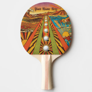Zeventigerjaren Stijl, Vintage Retro Tafeltennis S Tafeltennisbatje