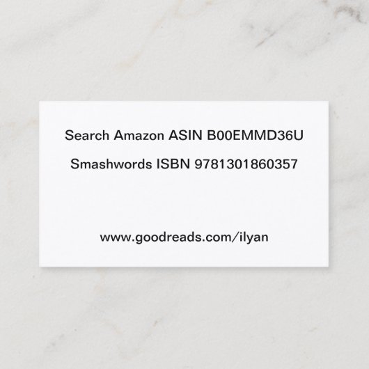 Zevenvoudig onverwoestbare Visitekaartjes (Achterkant)