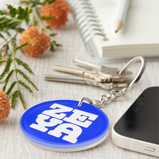 Zeya Comedy Acryl Sleutelhanger (Voorkant Rechts)