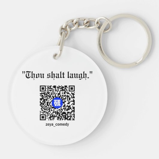 Zeya Comedy Acryl Sleutelhanger (Achterkant)