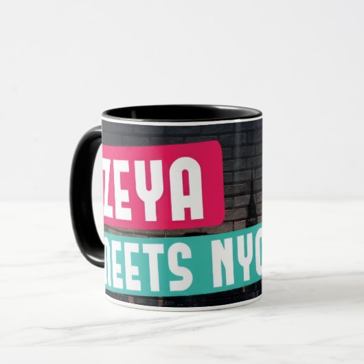 Zeya Meets NY Mug Mok (Voorkant links)
