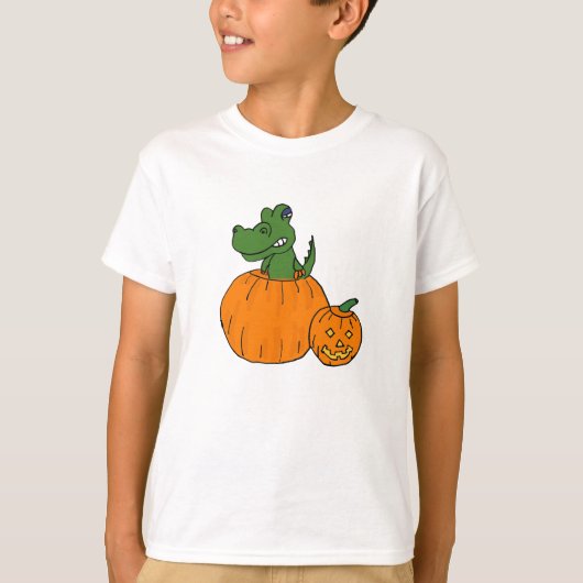 ZF-gator in een pompoenShirt T-shirt (Voorkant)